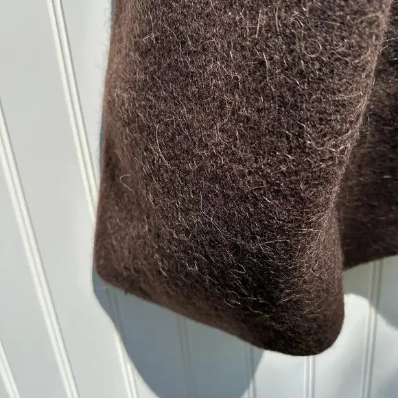 Lauren Manoogian Big Shopper Tote Bag Soil Espresso Brown NWT Wool Alpaca
